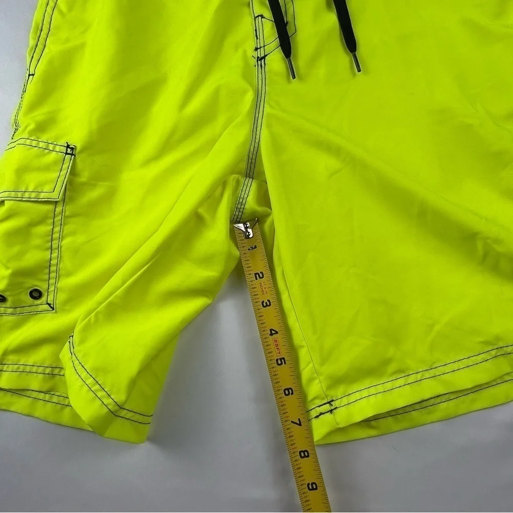 Route 66 - Men’s Trunks - Bright Yellow - Neon - Large
